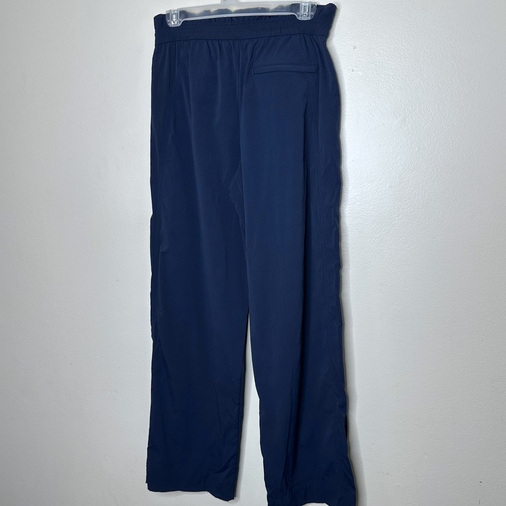 Athleta Trekkie High Rise Parachute Pants Navy Blue Elastic Waist Hiking Size 4 - Picture 10 of 12
